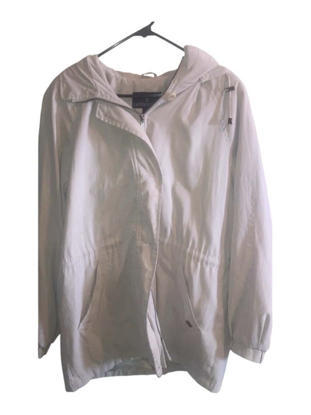 London Fog Women's Light Cream Utility Jacket